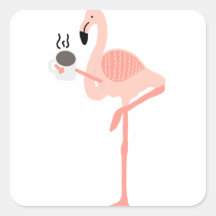 Grappige roze flamingo Drink koffie