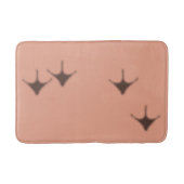 Grappige Roze Flamingo Schaduw Voetafdrukken Badmat (Voorkant)