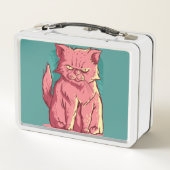 Grappige Roze Kat (Achterkant)