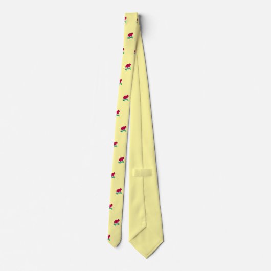 Grappige roze kat met groen skateboard stropdas (Achterkant)