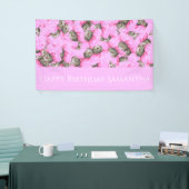 Grappige Roze Kat Patroon  Spandoek (Beurs)