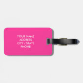 Grappige roze Keep Calm reislabel voor vrouwen Bagagelabel (Achterkant horizontaal)