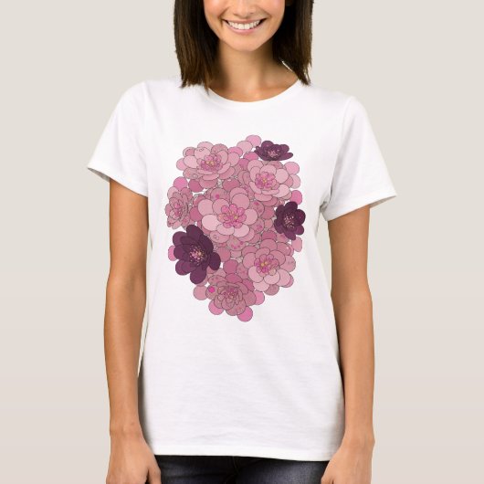 Grappige Roze KERSENBLOESEM Slogan Design T-shirt (Voorkant)