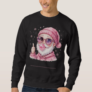 grappige Roze Kerstman Duim Omhoog Sweater