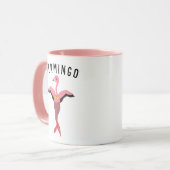 Grappige roze magische zeemeermin flamingo merming mok (Voorkant links)