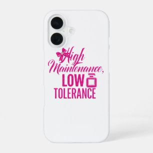 Grappige Roze Meisjesachtige Attitude Quote iPhone 16 Hoesje