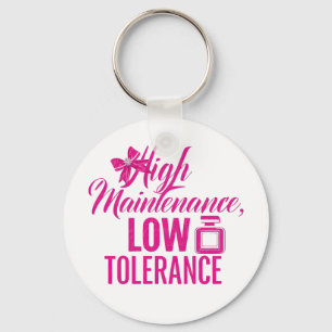 Grappige Roze Meisjesachtige Attitude Quote Sleutelhanger