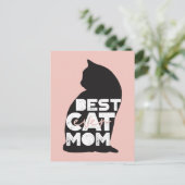Grappige Roze Moederdag Beste Kattenmoeder Ooit Feestdagenkaart (Staand voorkant)