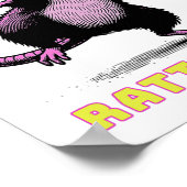 Grappige roze rat meme houding roze rat zonnescher poster (Hoek)