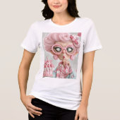 Grappige Roze Sassy Veroudering Tri-Blend Shirt (Voorkant)