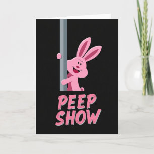 Grappige Roze Schepsel Kaart voor Peep Show