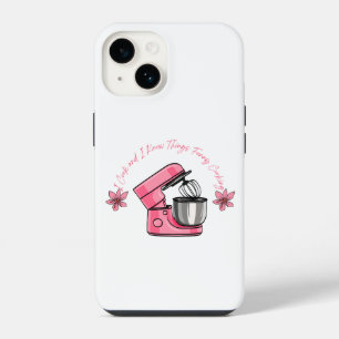 Grappige Roze Staande Mengmachine Keuken Citaat Ba iPhone 14 Hoesje