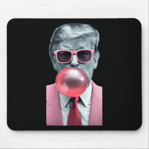 Grappige Roze Trump Bubble Gum Yum Tee Muismat