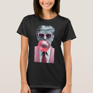 Grappige Roze Trump Bubble Gum Yum Tee T-shirt