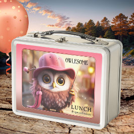 Grappige roze uil meisje