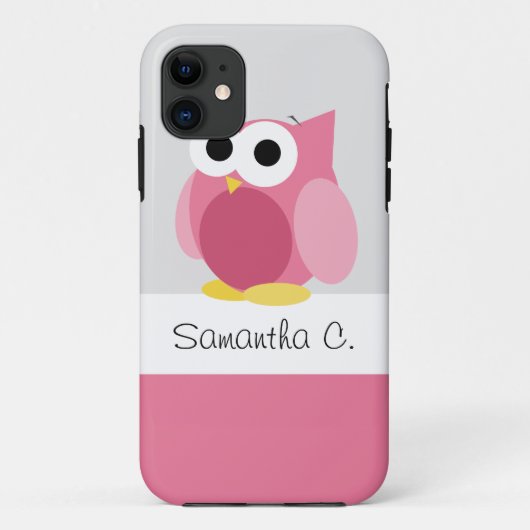 Grappige Roze Uil - Persoonlijke iPhone 5 Hoes (Achterkant)