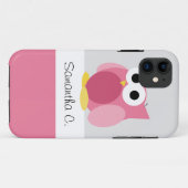 Grappige Roze Uil - Persoonlijke iPhone 5 Hoes (Achterkant (horizontaal))