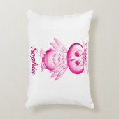 Grappige Roze Uil Persoonlijke kinderen Accent Kussen (Voorkant(Verticaal))