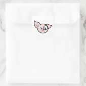 Grappige Roze Varkenskop Vierkante Sticker (Tas)