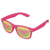 Grappige roze watermeloen fruit party tinten bril retro zonnebril (Gekanteld)