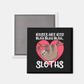 Grappige Rozen Zijn Rood Blah Luiaards Shirt Luiaa Magneet (Voorkant / Achterkant)