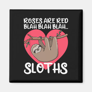 Grappige Rozen Zijn Rood Blah Luiaards Shirt Luiaa Magneet