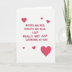 Grappige Rozen Zijn Rood Stoute Kaart