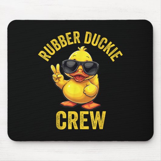 Grappige Rubber Duckie Crew Cruise Rubber Eend Muismat (Voorkant)