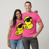 Grappige Rubber Eend Koele Eend Zonnebril Gele Een T-shirt (Unisex)