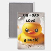 Grappige Rubber Eend Lord Love Een Eend Quote Magneet (Voorkant / Achterkant)