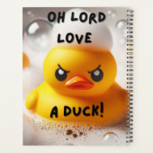 Grappige Rubber Eend Lord Love Een Eend Quote Planner (Achterkant)