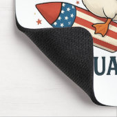 Grappige rubber eend USA patriottische vuurvreter Muismat (Hoek)