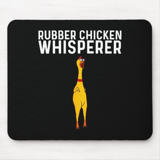Grappige Rubber Kip Geschenk Mannen Vrouwen Rubber Muismat (Voorkant)