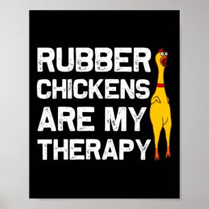 Grappige Rubber Kip Geschenk Mannen Vrouwen Rubber Poster