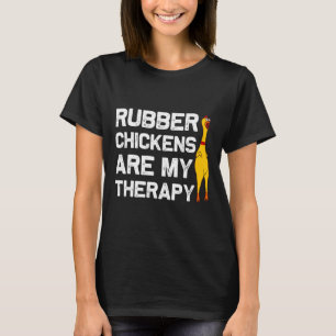 Grappige rubberen kip cadeau mannen vrouwen rubber t-shirt