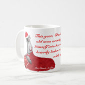 Grappige Rude Risqué Humorous Pinup kerst Mok (Voorkant links)