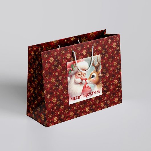 Grappige Rudolf en Kerstman Kinderen Kerstfeest Ca Groot Cadeauzakje
