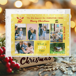 Grappige Rudolph 7 foto's Collage We hebben Golden Feestdagenkaart