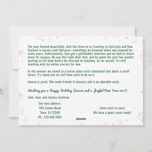 Grappige Rudolph 7 foto's Collage We've Moved Mode Feestdagenkaart (Achterkant)