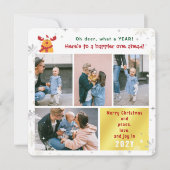 Grappige Rudolph Oh Herten Vrede Liefde Vreugde Go Feestdagenkaart (Voorkant)