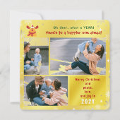 Grappige Rudolph Oh Herten Vrede Liefde Vreugde Go Feestdagenkaart (Voorkant)