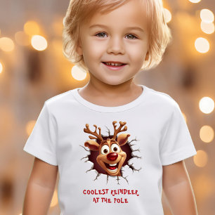 Grappige Rudolph rendier kerst naam tekst T-shirt