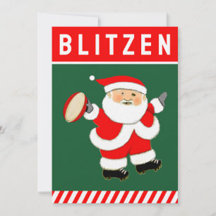 Grappige Rugby Sport Kerstkaarten Feestdagenkaart