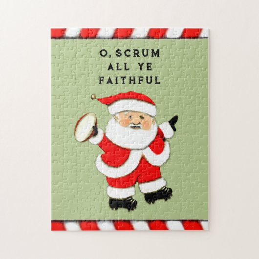 grappige rugby vakantie cadeau legpuzzel (Verticaal)