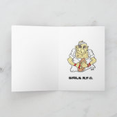 GRAPPIGE RUGBY VERJAARDAG KAART (Binnen)