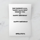 GRAPPIGE RUGBY VERJAARDAG KAART (Binnen)