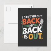Grappige Rugpijn Chiropractische Quote Briefkaart (Voorkant / Achterkant)