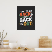Grappige Rugpijn Chiropractische Quote Poster (Keuken)