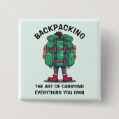 Grappige Rugzakker Vierkante Button 5,1 Cm (Voorkant)
