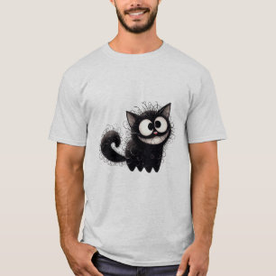 Grappige Ruige Zwarte Kat Grimas ✨🐾🖤 T-shirt